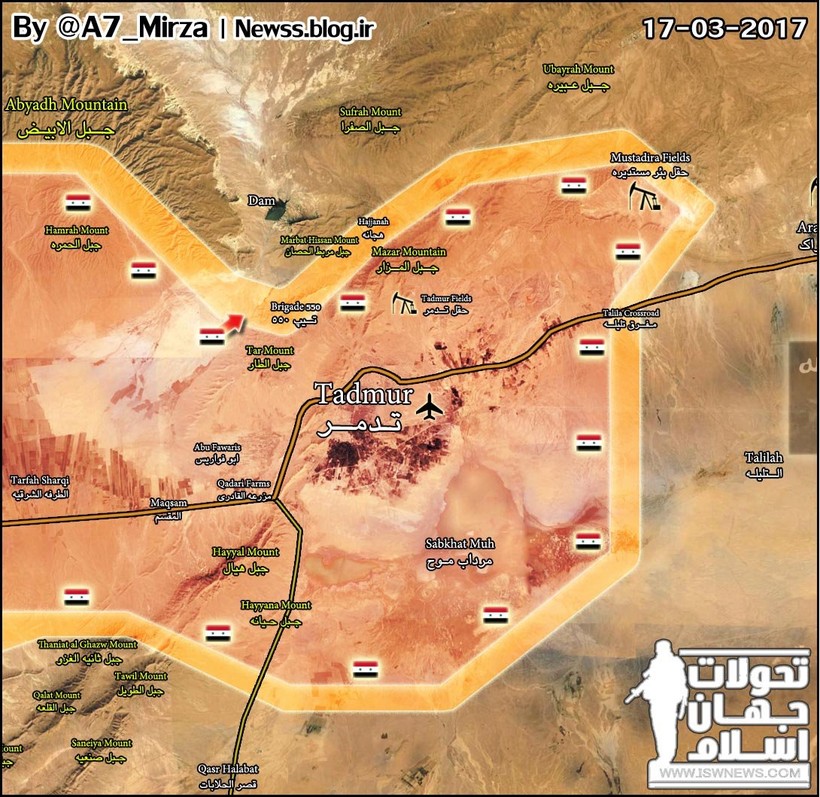 Quân đội Syria tiến công giải phóng mỏ khi gas Tarmur (Palmyra)