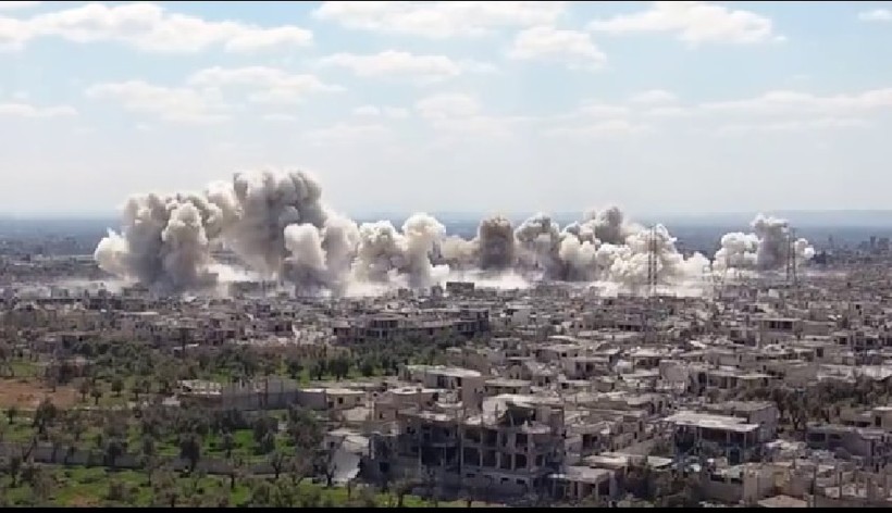 Quân đội Syria pháo kích ác liệt quận Al0Qaboun