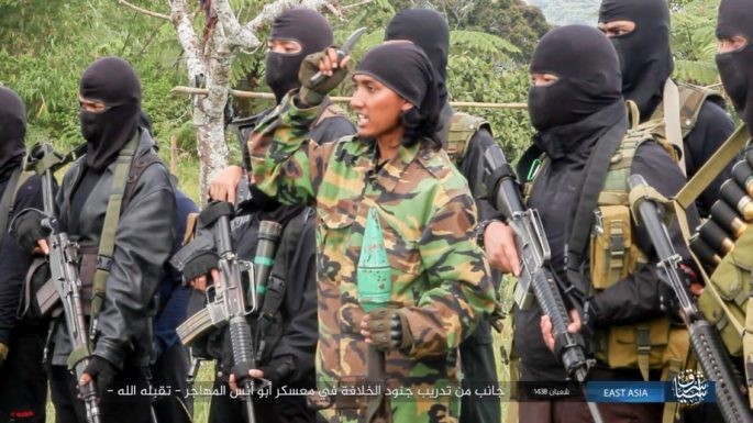 Một nhóm chiến binh IS ở Đông Nam Á, không rõ địa điểm