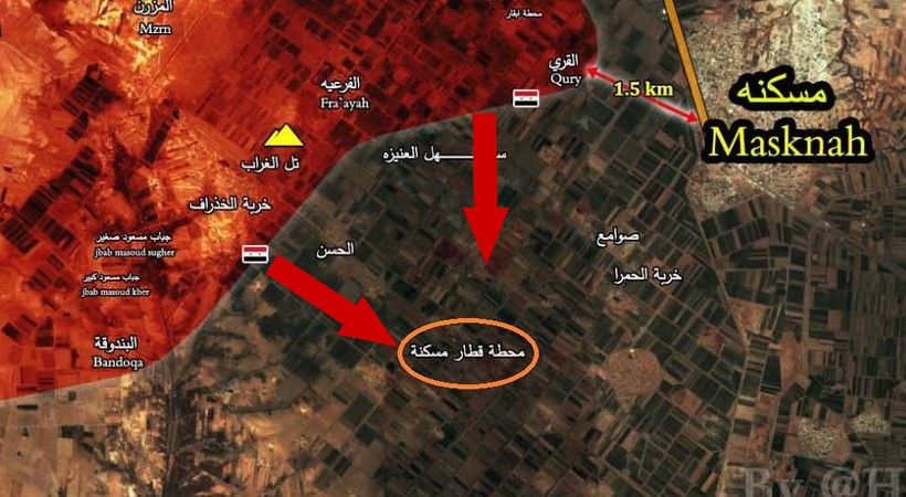 Quân đội Syria tiến công đánh chiếm nhà ga và khu dân cư thị trấn Maskanah