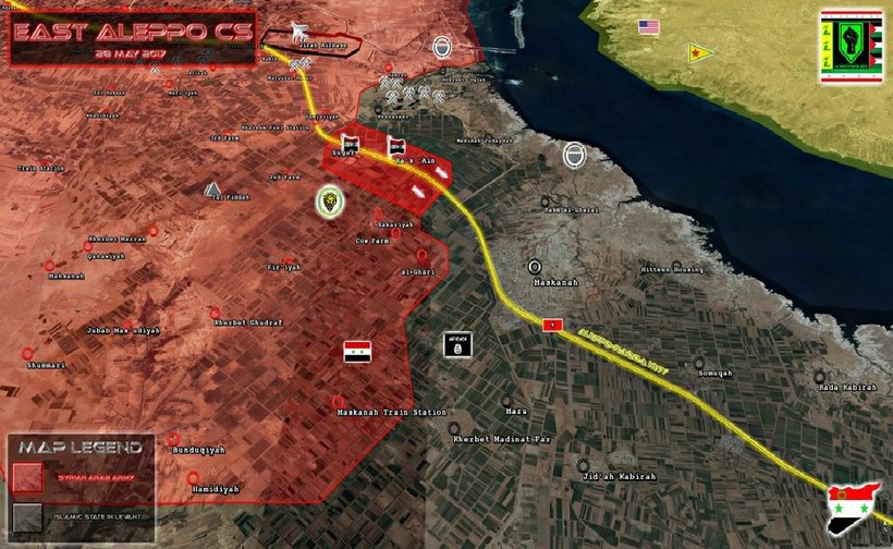 Chiến tuyến của quân đội Syria, chủ công là lực lượng Tiger trên chiến trường phía đông Aleppo