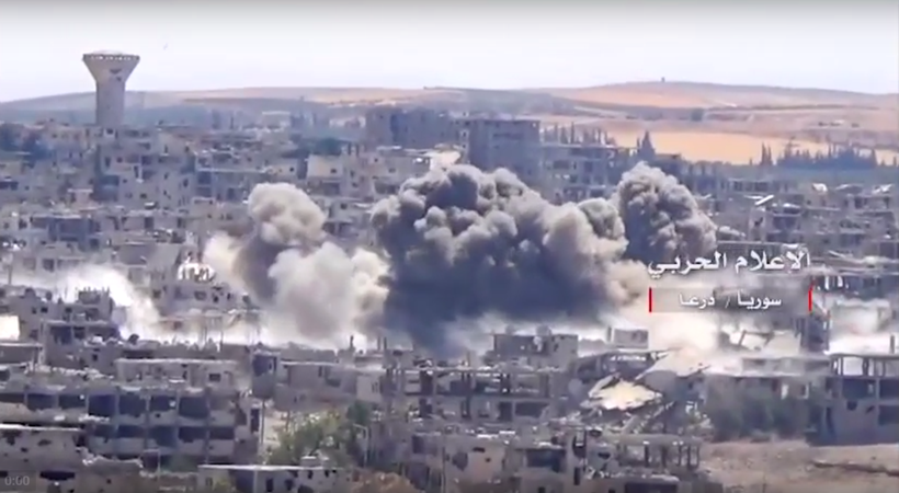 Các cuộc pháo kích ác liệt diễn ra trong thành phố Daraa
