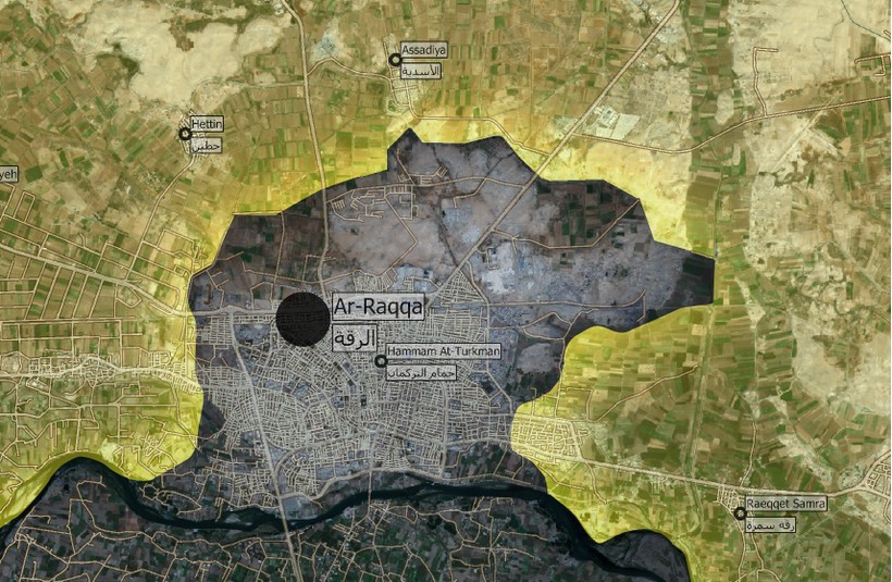 Chiến trường thành phố Raqqa tính đến ngày 10.06.2017