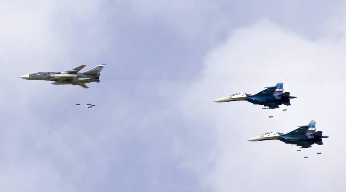 Máy bay chiến đấu Nga trên bầu trời Syria (ảnh minh họa)