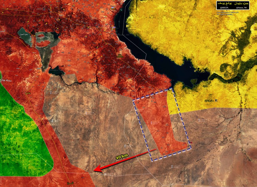 Chiến trường miền đông tỉnh Hama, lực lượng Tiger chuẩn bị bao vây một cụm binh lực IS lớn phía đông đường cao tốc Khanasser