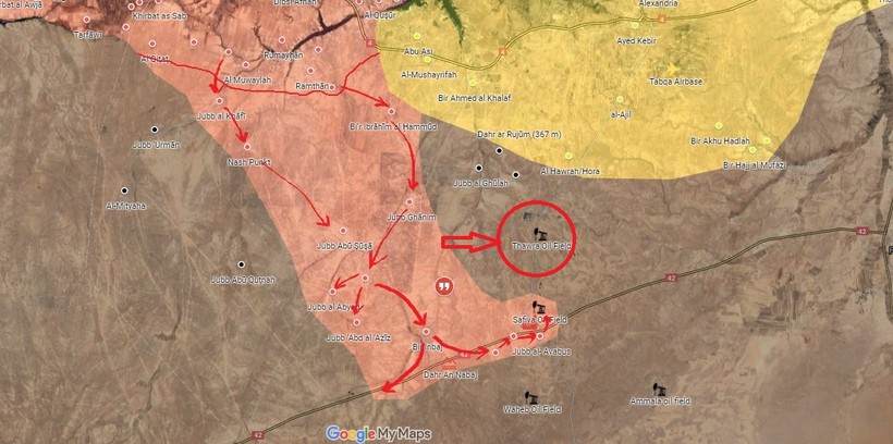 Lực lượng Tiger tấn công mỏ dầu Thawrah trên vùng nông thôn tỉnh Raqqa, Syria