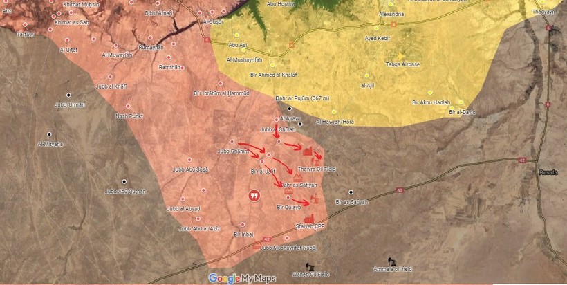 Các mũi tiến công của lực lượng Tiger trên vùng nông thôn tỉnh Raqqa
