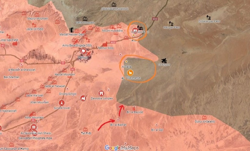 Tình hình chiến sự hướng Deir Ezzor, quân đội Syria tấn công các cao điểm quanh mỏ dầu Arak