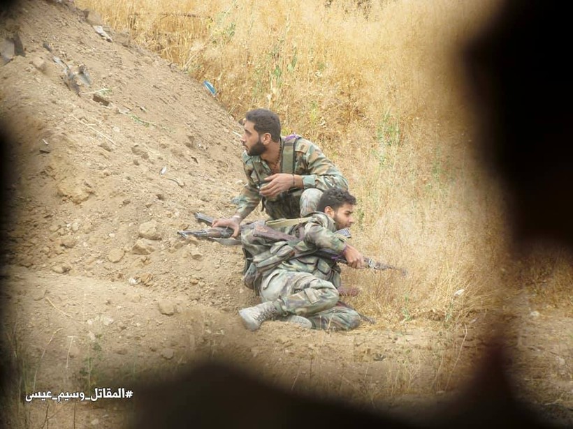 Binh sĩ quân đội Syria trên chiến trường Đông Ghouta, Damascus