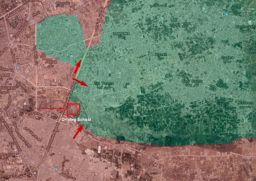 Lực lượng Vệ binh Cộng hòa tấn công vào thị trấn Jorbar và khu vực Ayn Tarma thuộc vùng Đông Ghouta