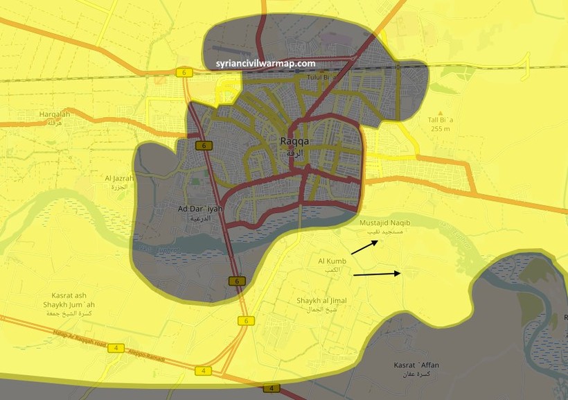 Toàn bộ thành phố Raqqa đã hoàn toàn bị người Kurd bao vây