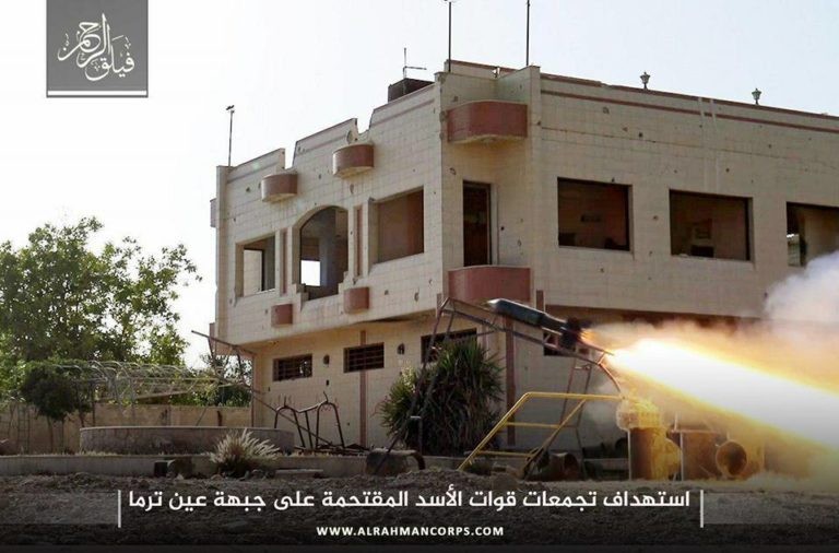 Phiến quân thánh chiến ở Jobar và Ayn Tarma, sử dụng tên lửa tự chế tấn công quân đội Syria