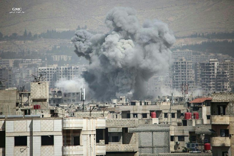 Không quân Syria không kích dữ dội khu vực Jobar, ngoại ô Damascus