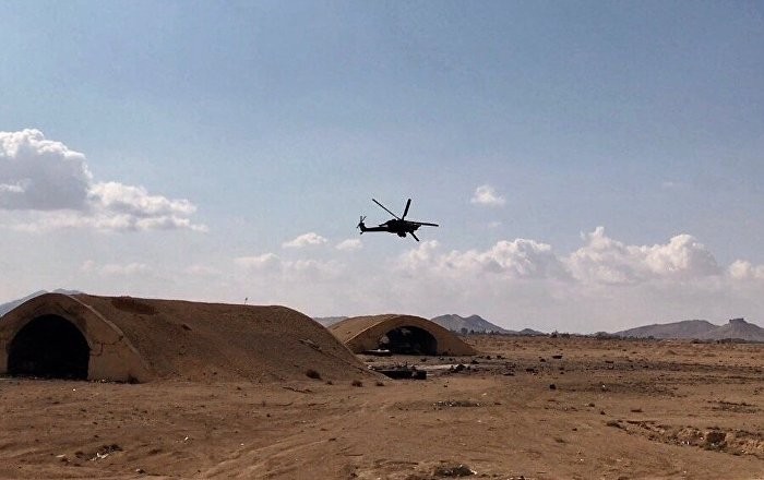 Trực thăng tấn công Mi-28 trên vùng sa mạc phía đông tỉnh Homs