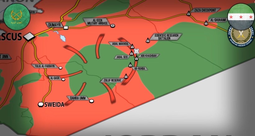 Các mũi tiến công của quân đội Syria nhằm cô lập và phong tỏa khu vực do phiến quân được Mỹ hậu thuẫn kiểm soát