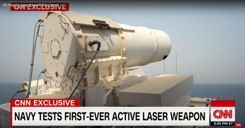 Vũ khí laser thử nghiệm trên tàu đổ bộ USS Ponce