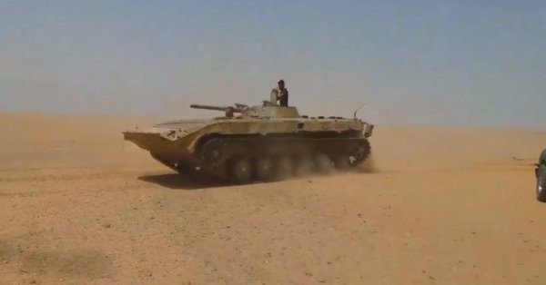 Xe bộ binh chiến đấu của lực lượng Tiger trên chiến trường Raqqa, Deir Ezzor - ảnh Masdar News