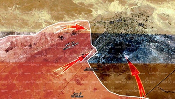 Các mũi tiến công chính của quân đội Syria đánh vào thị trấn Sukhnah
