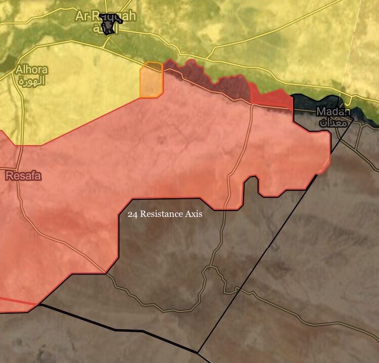 Khu vực lực lượng Tiger giải phóng trên vùng nông thôn tỉnh Raqqa