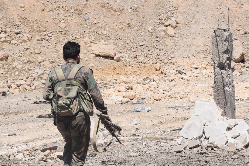 Binh sĩ quân đội Syria trên chiến trường Đông Ghouta