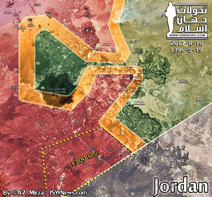 Quân đội Syria giải phóng 30 km chiều dài biên giới với Jordan - ảnh Masdar News