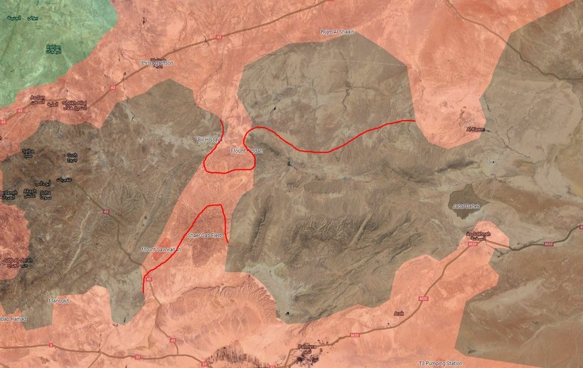 Bản đồ chiến sự tỉnh Homs, tính đến cuối ngày 17.08.2017, ảnh South Front