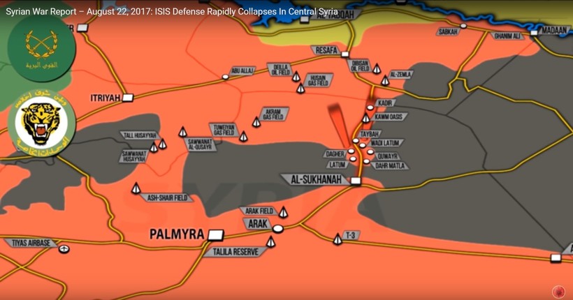 Lực lượng Tiger nỗ lực khép chặt vòng vây IS trên chiến trường phía đông tỉnh Homs - ảnh video South Front