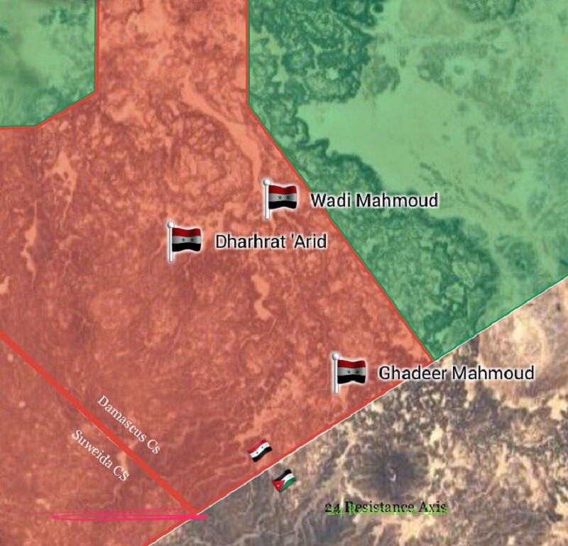 Quân đội Syria giải phóng liên tiếp 4 đồn biên phòng 161 đến 164, diện tích khu vực là 200 km2 - bản đồ South Front