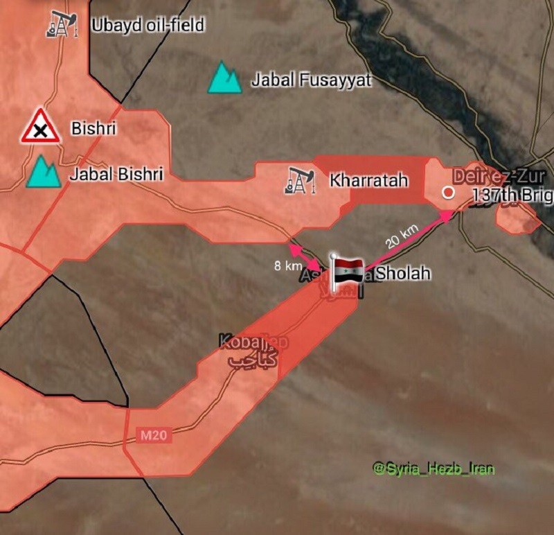 Sơ đồ quân đội Syria giải phóng làng Ash-Shula - bản đồ South Front