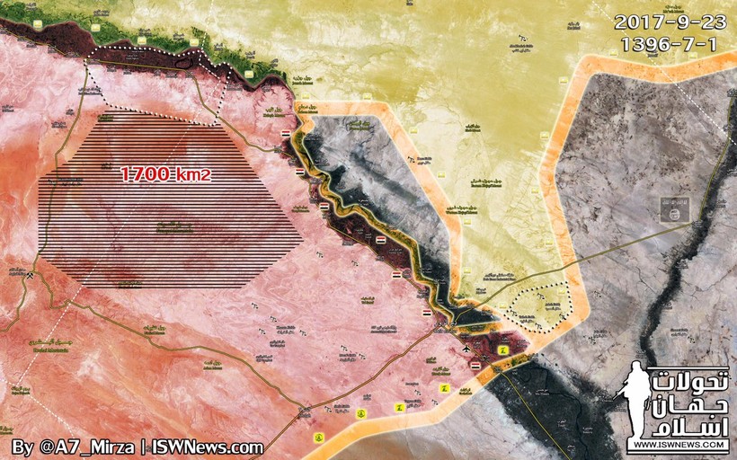 Lực lượng Tiger giải phóng đến 1700 m2 trên vùng sa mạc Raqqa - Deir Ezzor - ảnh Masdar News