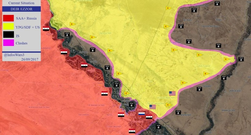 Bản đồ tình hình chiến sự Deir Ezzor - ảnh South Front
