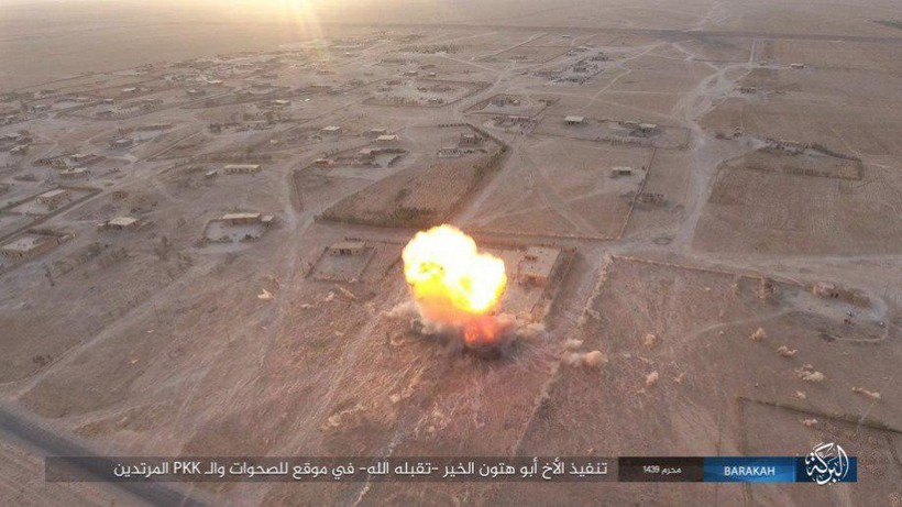 IS đánh bom kinh hoàng lực lượng dân quân người Kurd ở Hasakah - ảnh trang Amaq