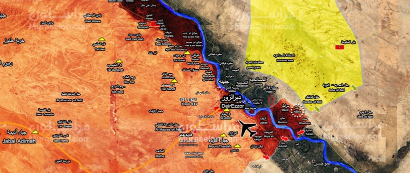 Bản đồ tình hình chiến sự khu vực tỉnh Homs, Deir Ezzor tính đến ngày 29.09.2017 - ảnh South Front