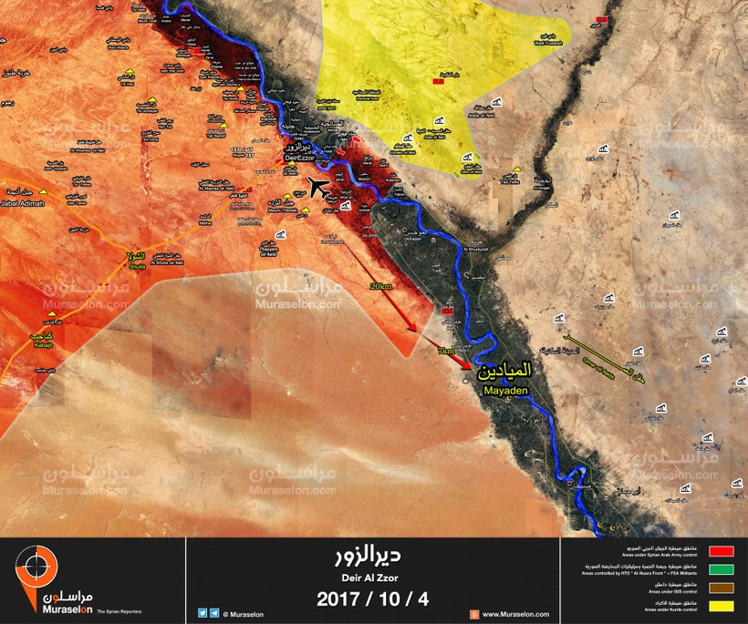 Mũi tiến công của lực lượng Tiger trên vùng nông thôn ven bờ Euphrates - ảnh Muraselon