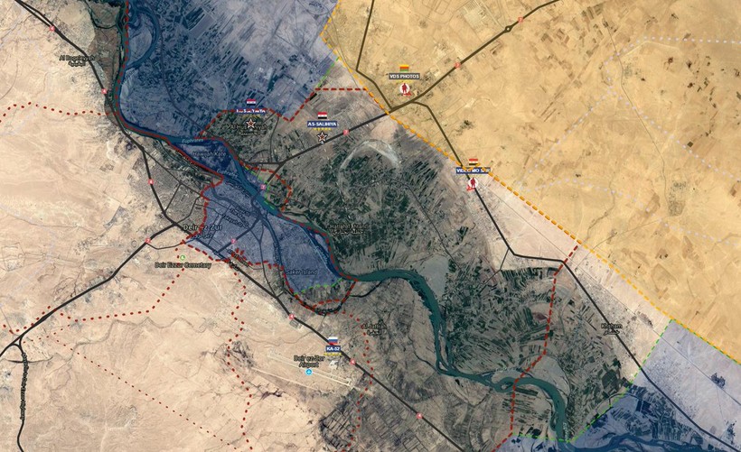 Chiến trường phía tây bắc thành phố Deir Ezzor, bờ đông sông Euphrates, quân đội Syria giải phóng thị trấn al-Husayniyah- ảnh South Front