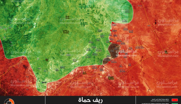 Bản đồ tình hình chiến sự Hama tính đến ngày 31.10.2017 theo Muraselon