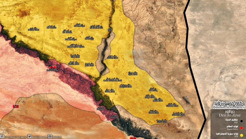 Những khu vực người Kurd đã chiếm được trên chiến trường Deir Ezzor - ảnh South Front