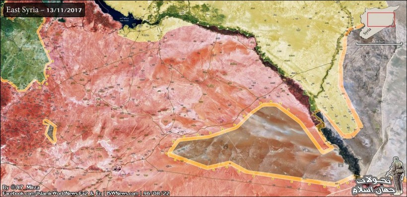 Bản đồ tình hình chiến sự thành phố Deir Ezzor - ảnh South Front