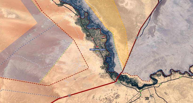 Khu vực lực lượng Tiger tiến công hợp binh với Hezbollah và IRGC, gần thành phố Al-Bukamal.