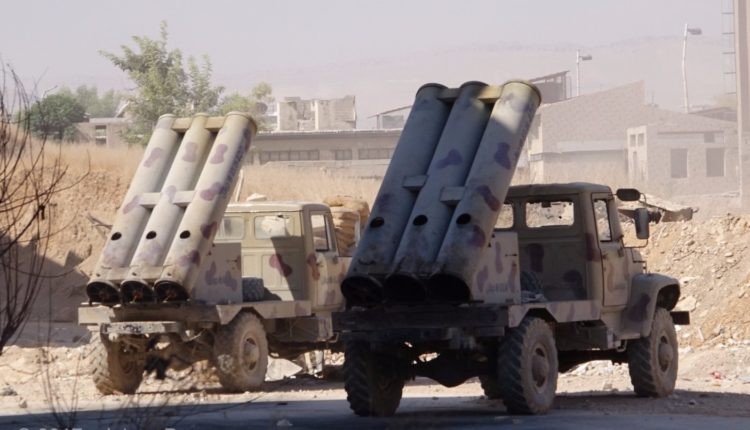 Hai tổ hợp tên lửa hạng nặng 'Al-Feel' (Elephants) trên chiến trường phía đông Hama - ảnh minh họa South Front