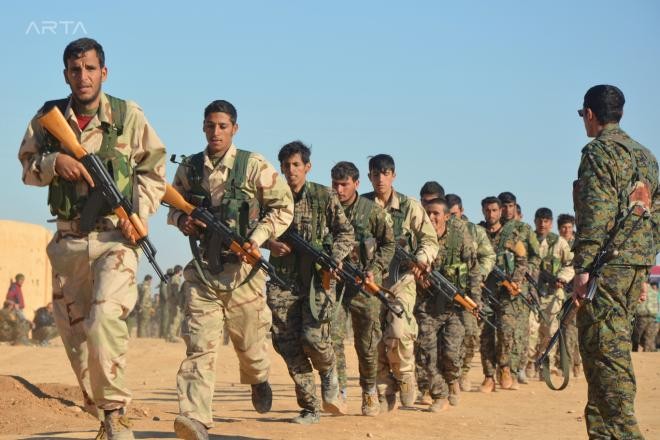 Binh sĩ lực lượng dân quân người Kurd - ảnh Masdar News