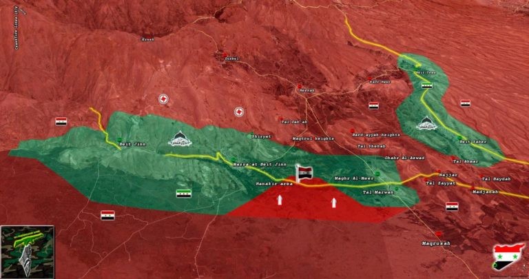 Quân đội Syria cắt đứt tuyến đường tiếp vận của HTS trong vùng Beit Jinn - ảnh South Front
