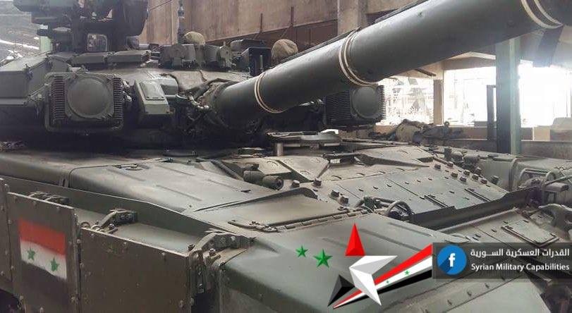 Xe tăng mới của quân đội Syria trong kho - ảnh trang Syrian Army News