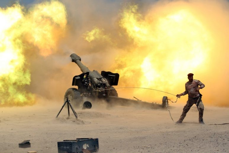 Lực lượng vũ trang Iraq pháo kích vào IS trên vùng biên giới Syria - ảnh minh họa Masdar News