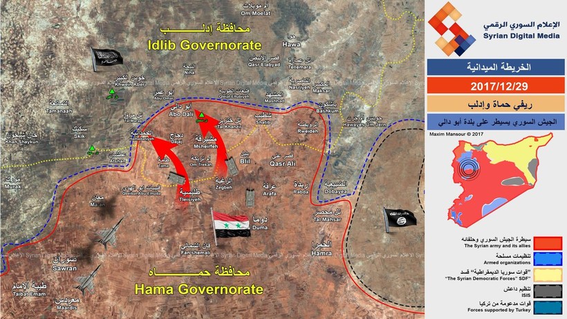 Các mũi tiến công của quân đội Syria trên chiến trường tỉnh Idlib - truyền thông Syria