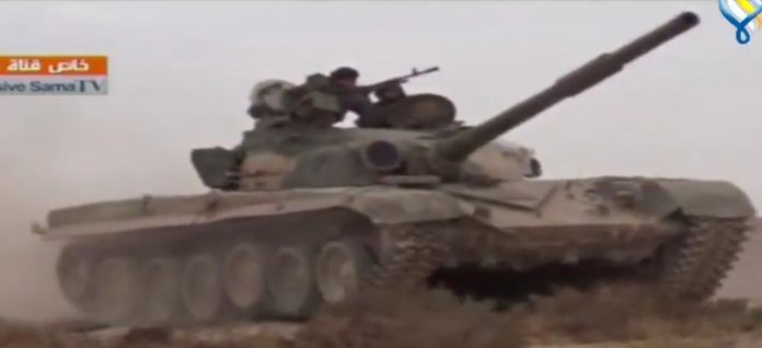 Xe tăng quân đội Syria trên chiến trường Idlib - ảnh video SamaTV