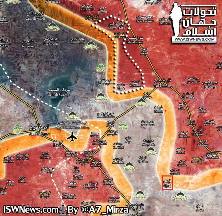 Quân đội Syria giải phóng thêm một làng - bản đồ Masdar News
