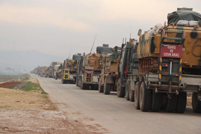 Đoàn xe quân sự quân đội Thổ Nhĩ Kỳ trên vùng nông thôn Aleppo - ảnh minh họa video