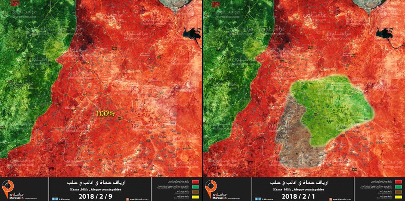 Toàn cảnh chiến trường Hama, Idlib, Aleppo sau 9 ngày tấn công. Ảnh Masdar News
