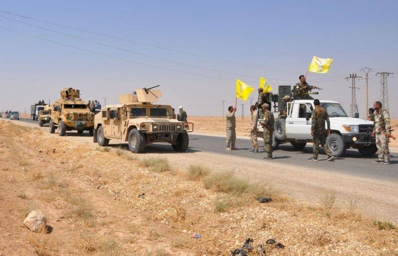 Lực lượng dân quân người Kurd YPG rút quân khỏi khu vực tỉnh Deir Ezzor. ảnh YPG Press